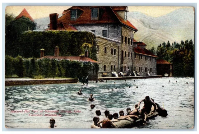 c1910s Natural Hot Swimming Pool Glenwood Springs Colorado CO Antique Postcard