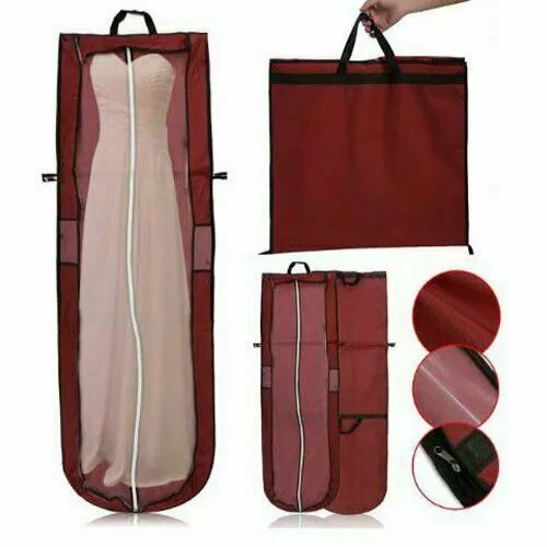 Wedding Evening Dress Bridal Gown Garment Dustproof Cover Storage Bag w/ Handle