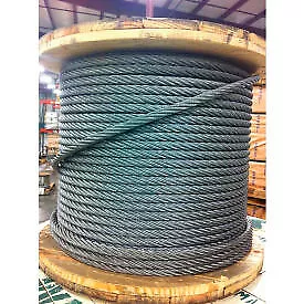 Southern Wire 250' 1/2" Dia. 6x19 Improved Plow Steel Galvanized Wire Rope
