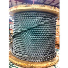 Southern Wire 250' 1/2" Dia. 6x19 Improved Plow Steel Galvanized Wire Rope