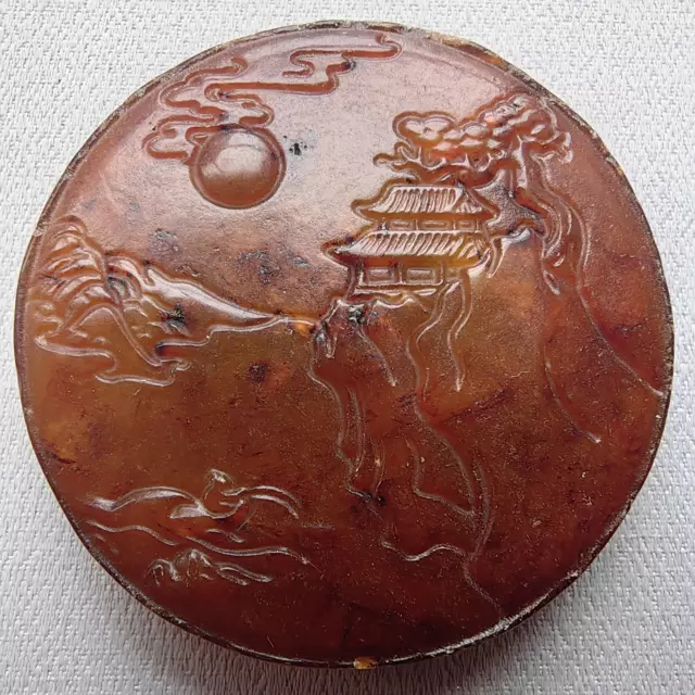 Old Chinese hand-carved natural jade pendant necklace antique collection SFK58