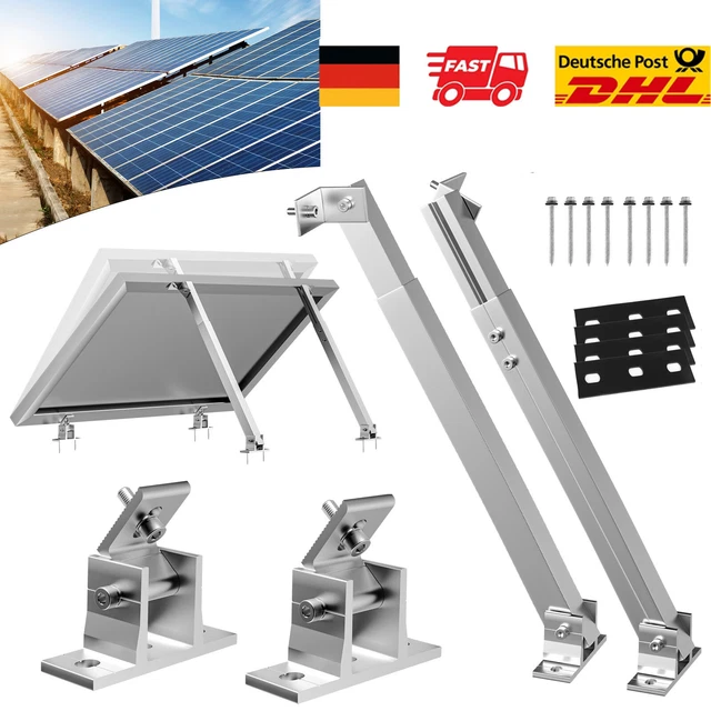 Paneele Wand Aufständerung Solarmodul 2 Paneele 15°-30° Halterung Pv Modul Halterung