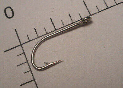 100 Mustad #3 Viking BAIT/FLY Hooks Forged Reversed NICKELPLATED X STRONG 9243A 