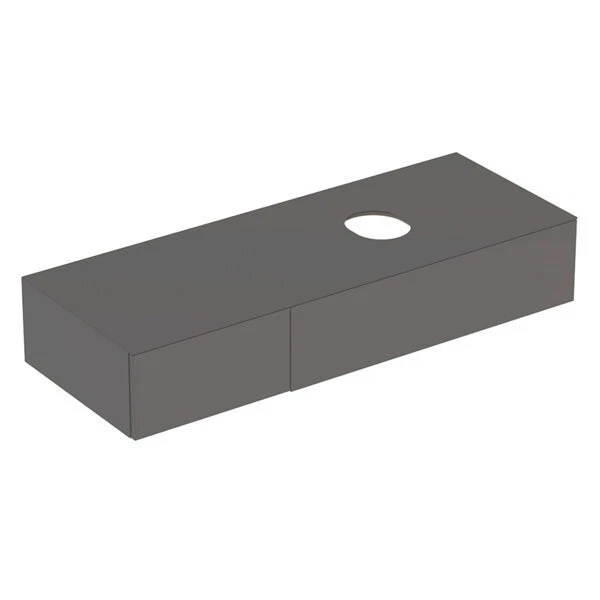 Meuble Sous Lavabo Ribera Avec Panier à Linge - Modèle Suspendu Ou Sur Pied, 60 Cm Anthracite, Idéal Petite Salle De Bain