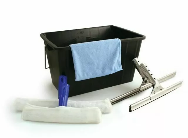 Professional Window Cleaning Equipment Set Washing Cloth Squeegee Bucket Sponge