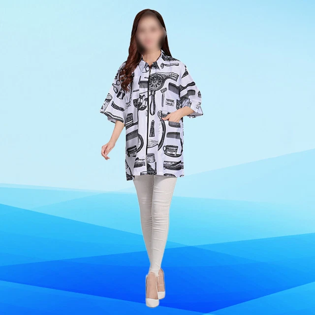 salon work clothes beauty spa gown Hairdressing Gown Short Sleeve Clothes Apron