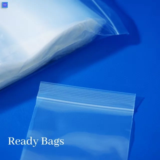 Zip Clear Seal Top Bags Reclosable HEAVY-DUTY 4-Mil Thick Plastic Lock Baggies 2