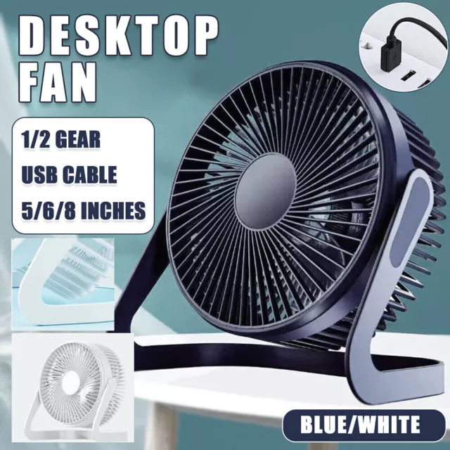 5"6"8" USB Powered Desk Fan Table Mini Portable Small Quiet Personal Cooler