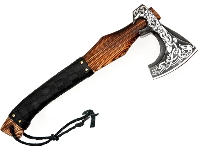 throwing axe camping axe  War Axe- Medieval Viking Battle Axe, Hand Forged