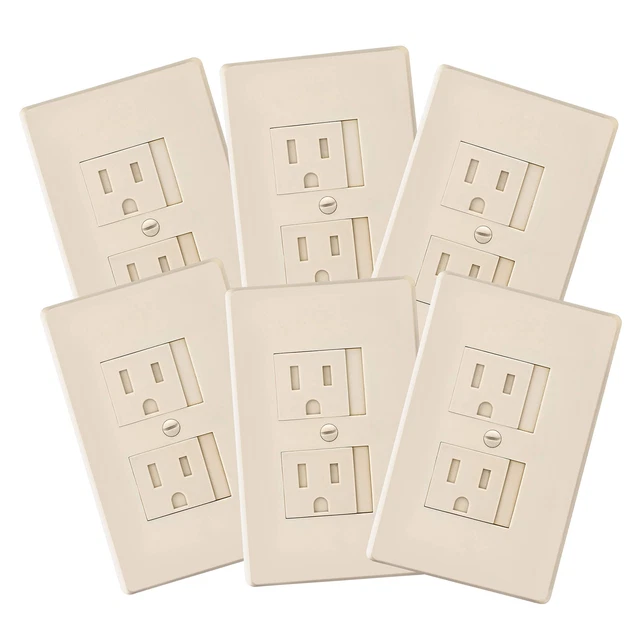 Paquete de 6 fundas de salida a prueba de bebé con cierre automático - una alternativa a la toma de pared