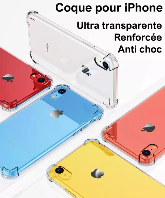 Coque Pour Iphone 6 - 5S 7 8 Xs Max Xr X Protection Renforcée Souple Case Bumper