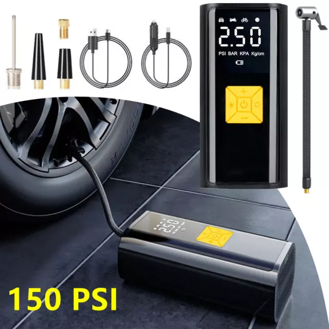 Cordless Electric Car Tyre Inflator Pump Portable 12V Tire Air Compressor Pump