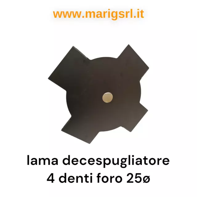 Lama disco decespugliatore 4 denti 255 mm x 1,4 spessore foro ø25 universale