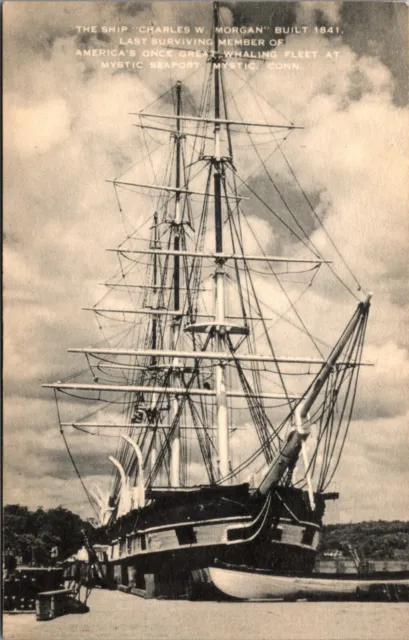 Charles W. Morgan Whaling Ship Mystic Connecticut Postcard 2