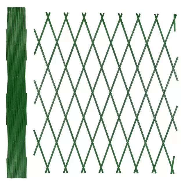 Plastic Wall Trellis Expanding Plant Climbing Vine Garden PVC Fence Crepe Green