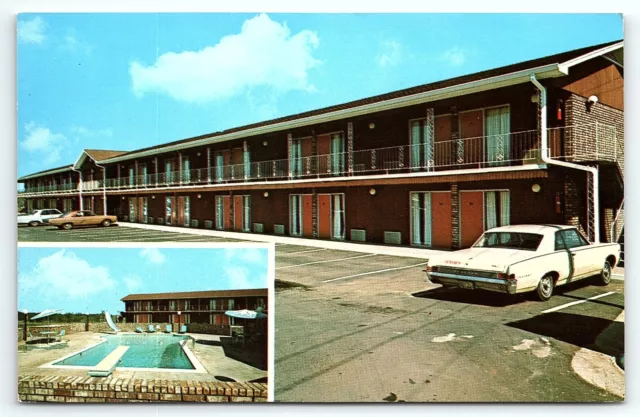 1960s McDONOUGH GA PATRICK ECONOMY INN MOTEL JG ALLEN I-75 CHROME POSTCARD P2292