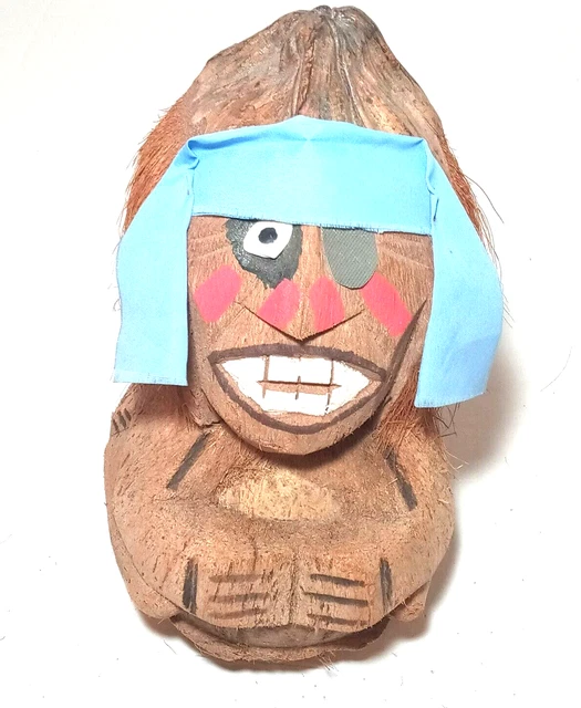 Vintage Hand Carved Coconut Tiki Figure Virginia Beach