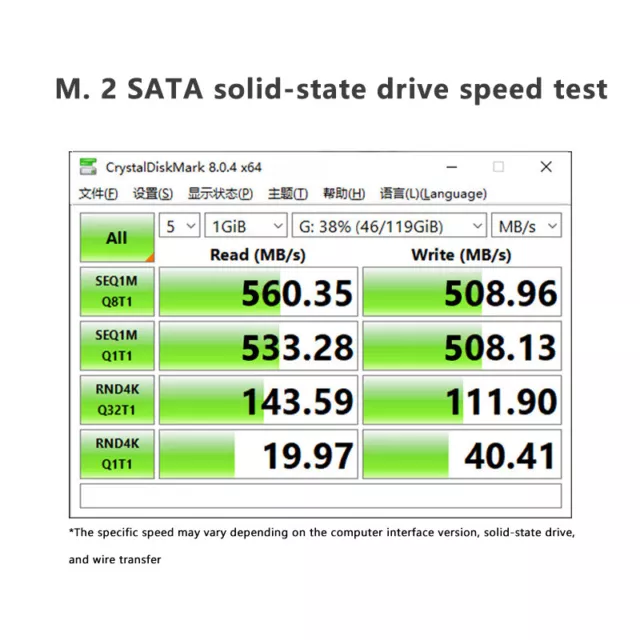 RGB M2 SSD --Fall M.2 NVMe SSD --Gehäuse M.2 bis USB C Transparente Festplatt Sg