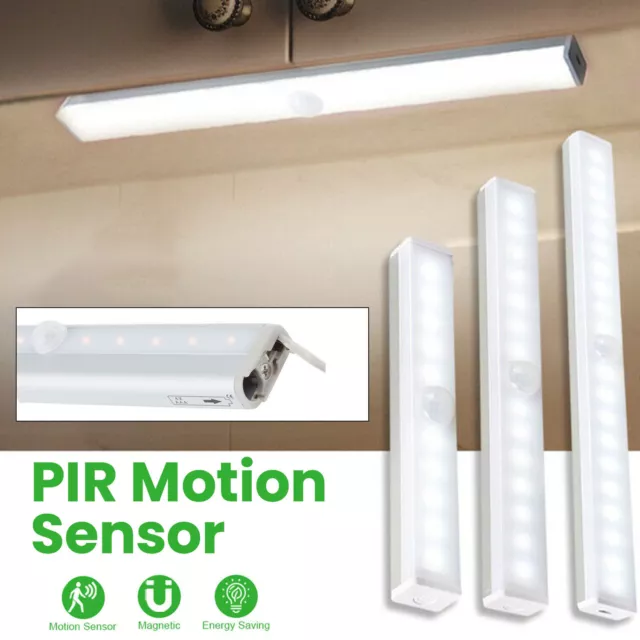 Cabinet Light LED PIR Motion Sensor Lights Strip Closet Lamp Basement Garage