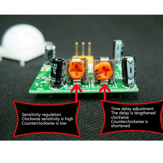1Pcs HC-SR501 Infrarouge Pir Mouvement Capteur Human-Detection Module De