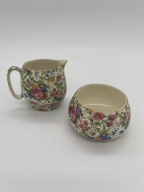 Royal Winton Grimwades Summertime Creamer & Sugar Set