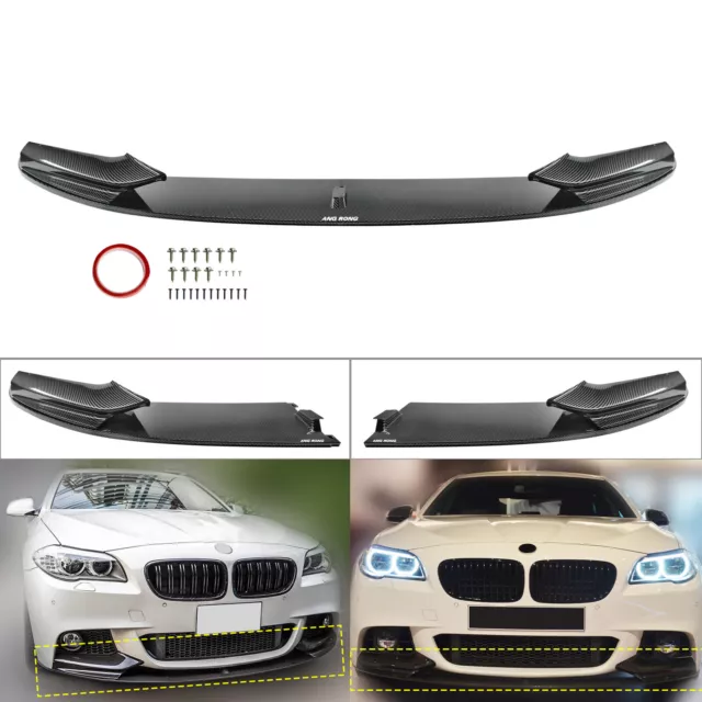 For BMW 5 Series F10 F11 M Sport Front Bumper Splitter Lip Diffuser Carbon Look