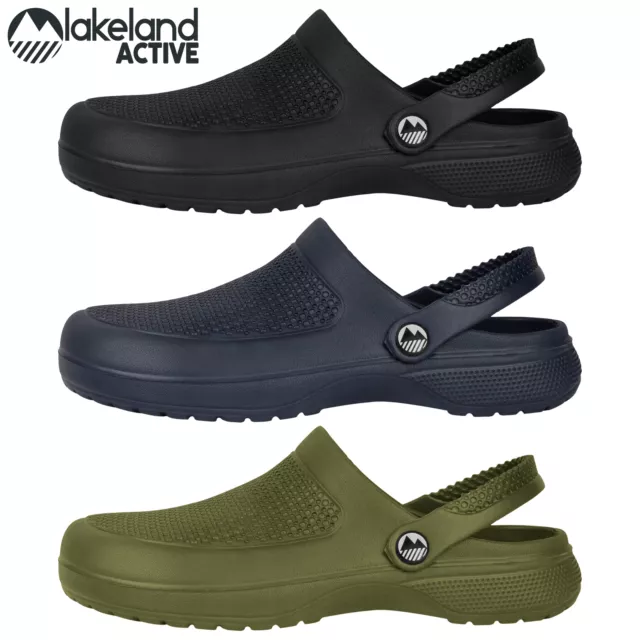 Lakeland Active Men's Wigton Garden Clogs Comfort EVA Insole Black Navy Green