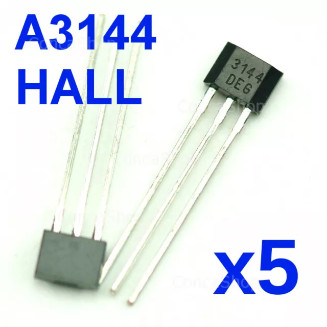 A3144 Sensor Efecto Hall - Lote De 5 -  Tacometro Magnetico - Arduino - España