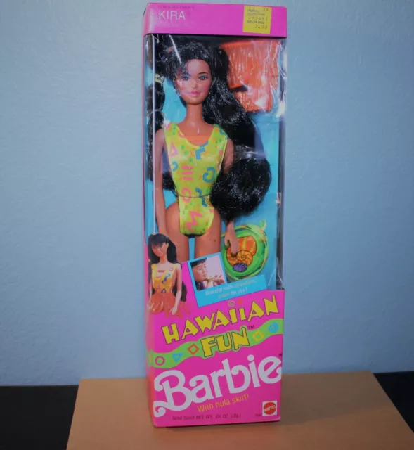 HAWAIIAN FUN Beach Barbie KIRA Hula Skirt Swimsuit Sunglasses NRFB 1990