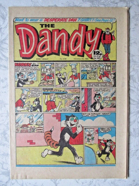 THE DANDY COMIC.   NOV 5th.  1983.  NO.2189.   UNSOLD/ UNREAD NEWSAGENTS STOCK!