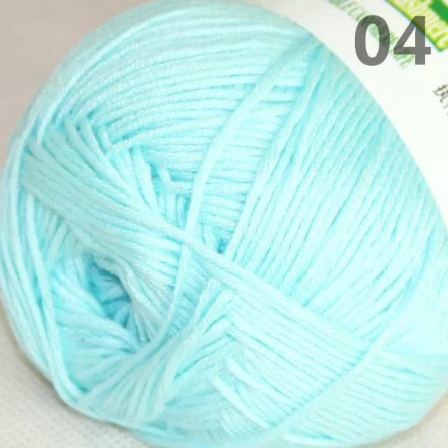 Sale New 6SkeinsX50gr Soft Bamboo Cotton Baby Rugs Hand Knitting Crochet  Yarn 11