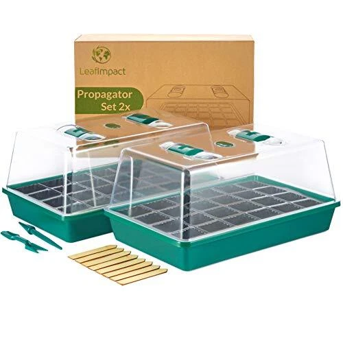 LeafImpact 2 Mini Serre Interieur | Kit de Germination pour 48 Plantes | Bac ...