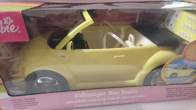 MATTEL BARBIE 2003 Yellow Volkswagen VW Beetle Convertible Vintage R/C BNIB New