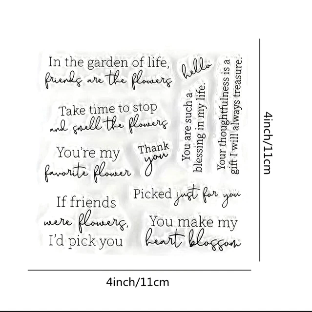 Sentiment Gartenarbeit Wörter neu Silikon transparent Stempel Siegel Kartenherstellung 2