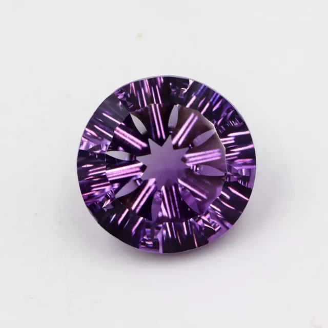 Natural Amethyst Faceted Cut Loose Gemstone, Round shape concave Cut AMETHYST.