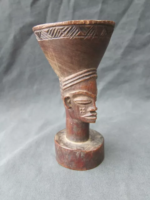 Genuine Chokwe/Tshokwe tobacco mortar, DR Congo