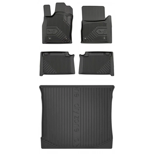 Set Tappetini Auto Per Jeep Renegade Dal 2014 - In Gomma, Con Bordi Alti, Misura Laser