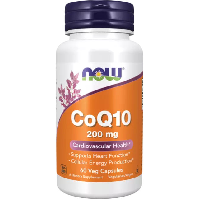 NOW Foods Coq10 200 mg 60 Veg Caps