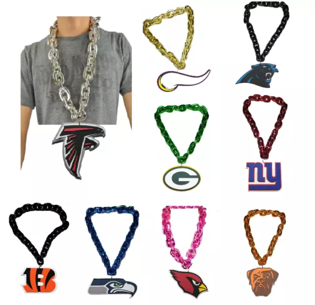 New NFL Fan Chain Necklace PICK YOUR TEAM AND CHAIN COLOR!! BUY MORE AND SAVE!!