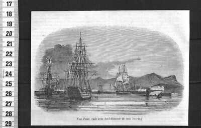 G214/1850/engraving view d a rade with buildings of all rank