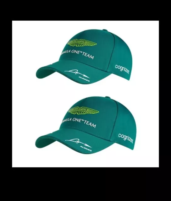 Lote 2 Gorras Fernando Alonso Aston Martin  2023  Oferta