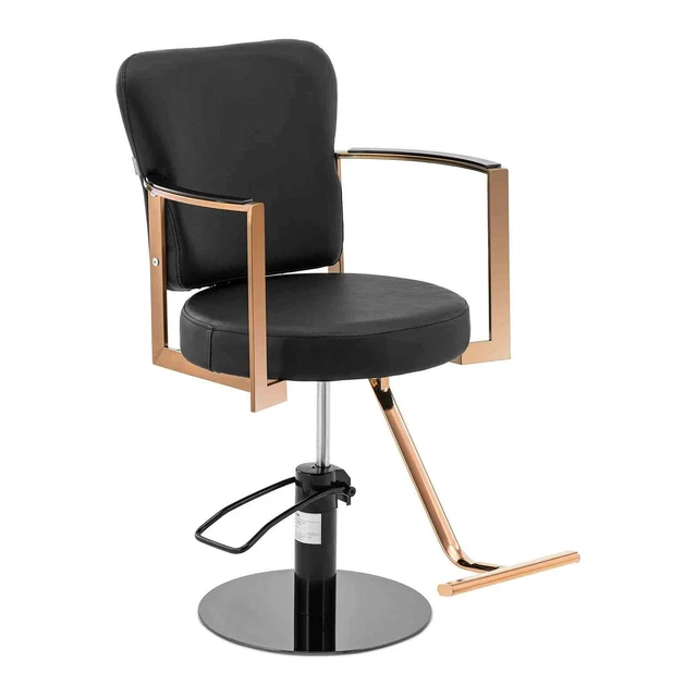 Friseurstuhl mit Fußstütze höhenverstellbar Barber-Stuhl 200 kg Newent Black