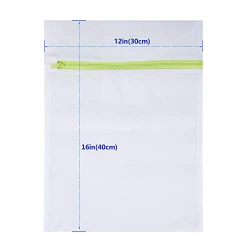 Mesh Laundry Bags 6-Pack Medium 16 x 12 Inch Laundry Wash Bag Colorful Zipper