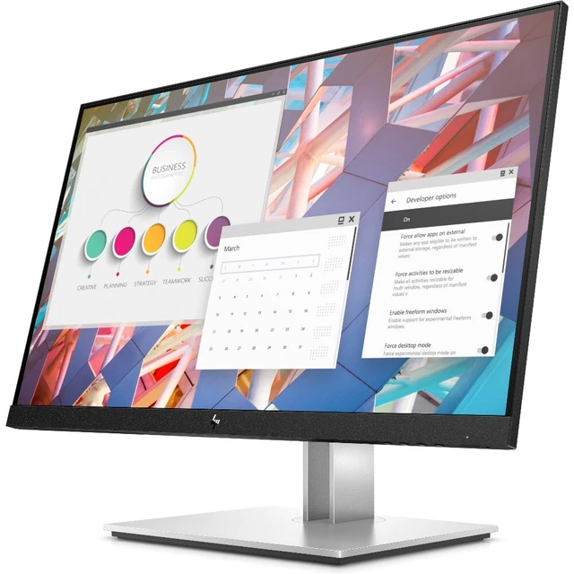 HP E-Series E24 G4 60,5 cm (23.8") 1920 x 1080 Pixel Full HD LCD Schwarz, Silber 2