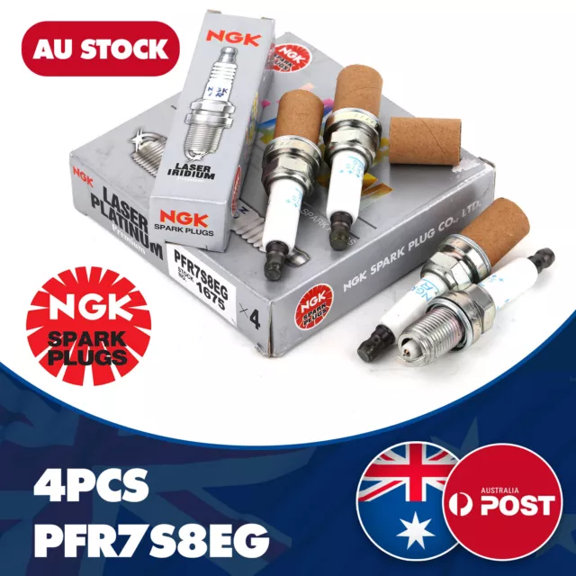 4x NGK Spark Plugs for Audi A3 A6 A5 Q3 Q5 VW Golf Jetta PFR7S8EG