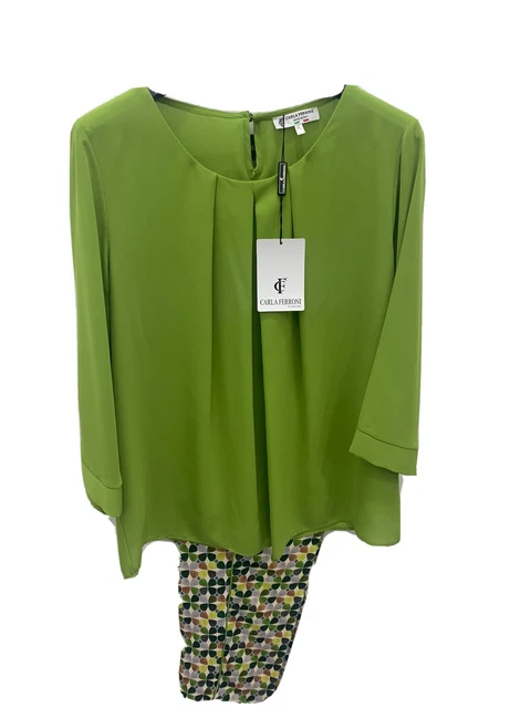 COMPLETO DONNA CARLA Ferroni Blusa E Pantalone Fantasia EUR 115 17 PicClick IT