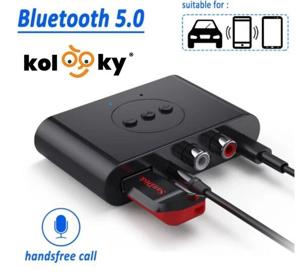 Récepteur audio Bluetooth 5.0 U Disk Adaptateur sans fil stéréo pour prise AUX
