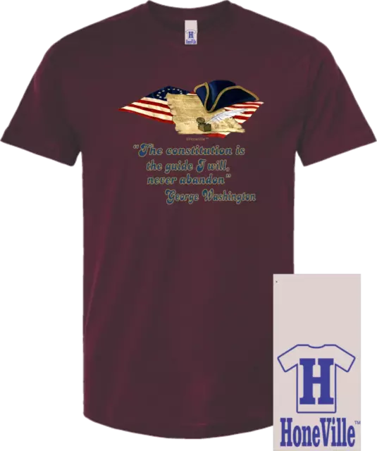 HoneVille™ Unisex T-shirt George Washington constitution guide never abandon