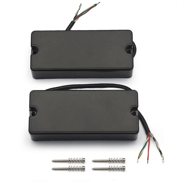 1 Set 4 String Electric Bass Guitar Pickups Humbucker Double Coil Bridge Neck