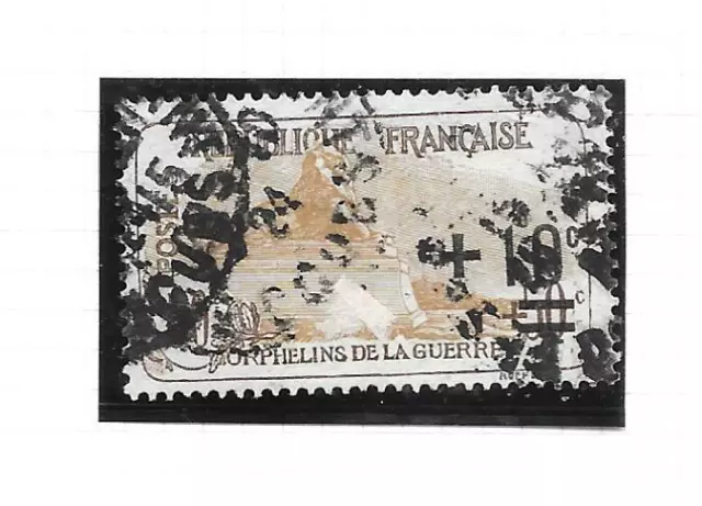 France 1922 10c surcharge on 50c +50c War Orphans  vf used SG 393